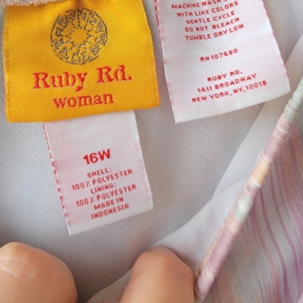 Ruby Rd. Pastel Pink Multi-Color Maxi Skirt - Picture 5 of 6